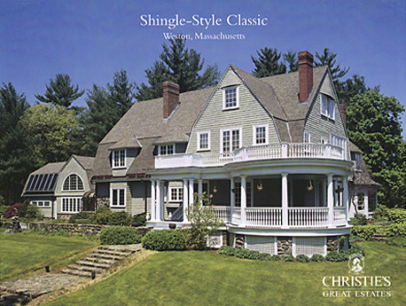 Shingle style home, Weston, MA 	for Land-Vest