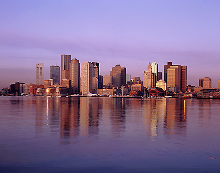 at dawn, from East Boston